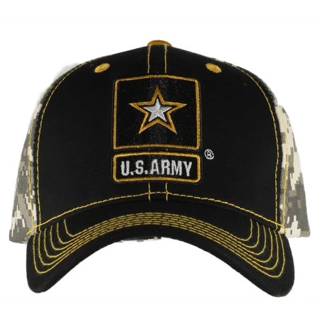 Camo Back Hat - Army Style Adjustable Cap