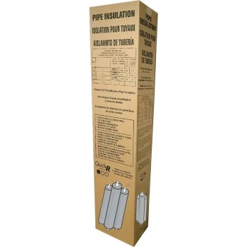 Quick R 32380u Pipe Insulation, 2-3/8 In Id X 3-1/8 In Od X 6 Ft L, Steel, Charcoal