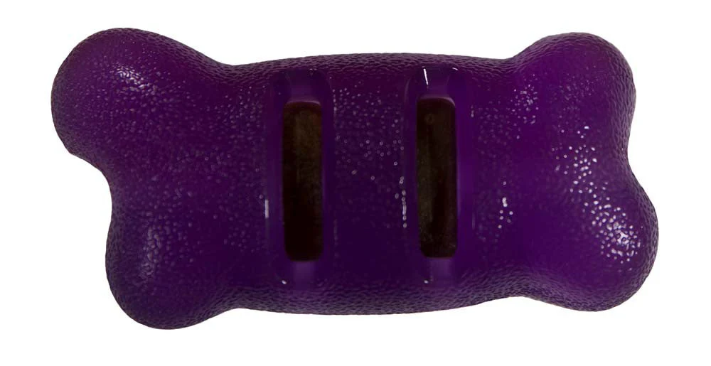 Treat Ringer Flexgrip Bone Dog Toy, Small, Purple