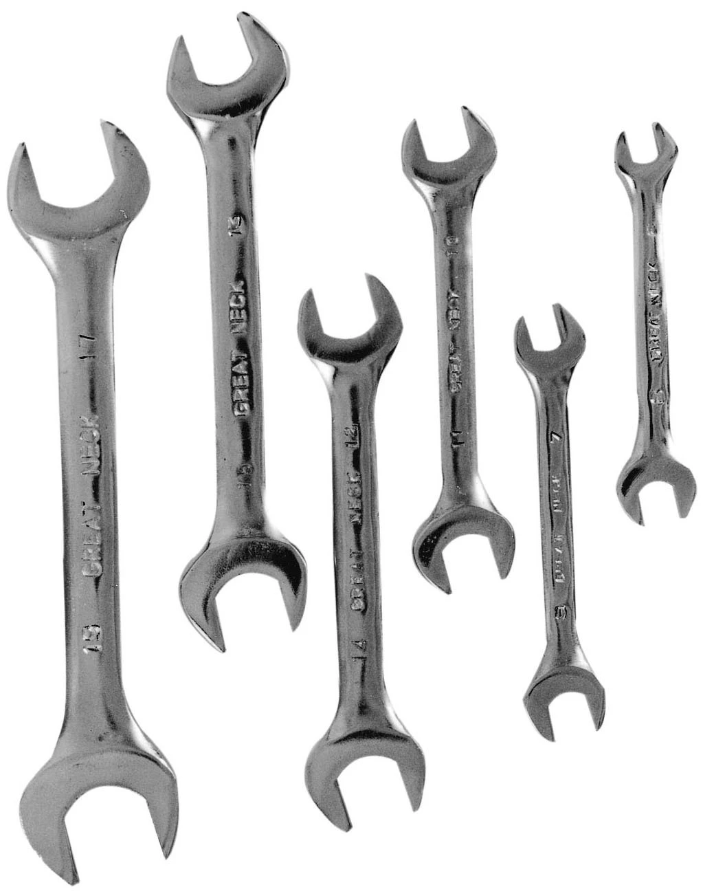 Great Neck Saw Mm66k Open End Wrenches Metric 6 Piece Set