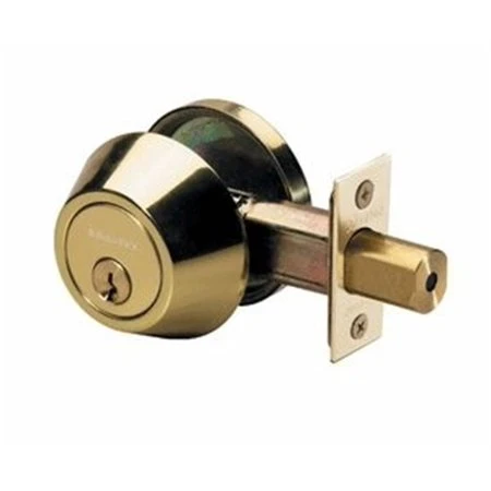 Master Lock Dson0603 Nightwatch Single Cylinder Deadbolt In Polished Brass Finish
