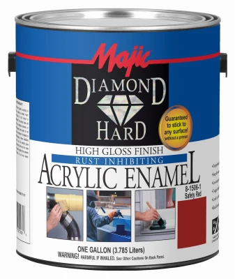 Majic Diamondhard Anti-rust Acrylic Paint, High Gloss Safety Red, 1 Gallon