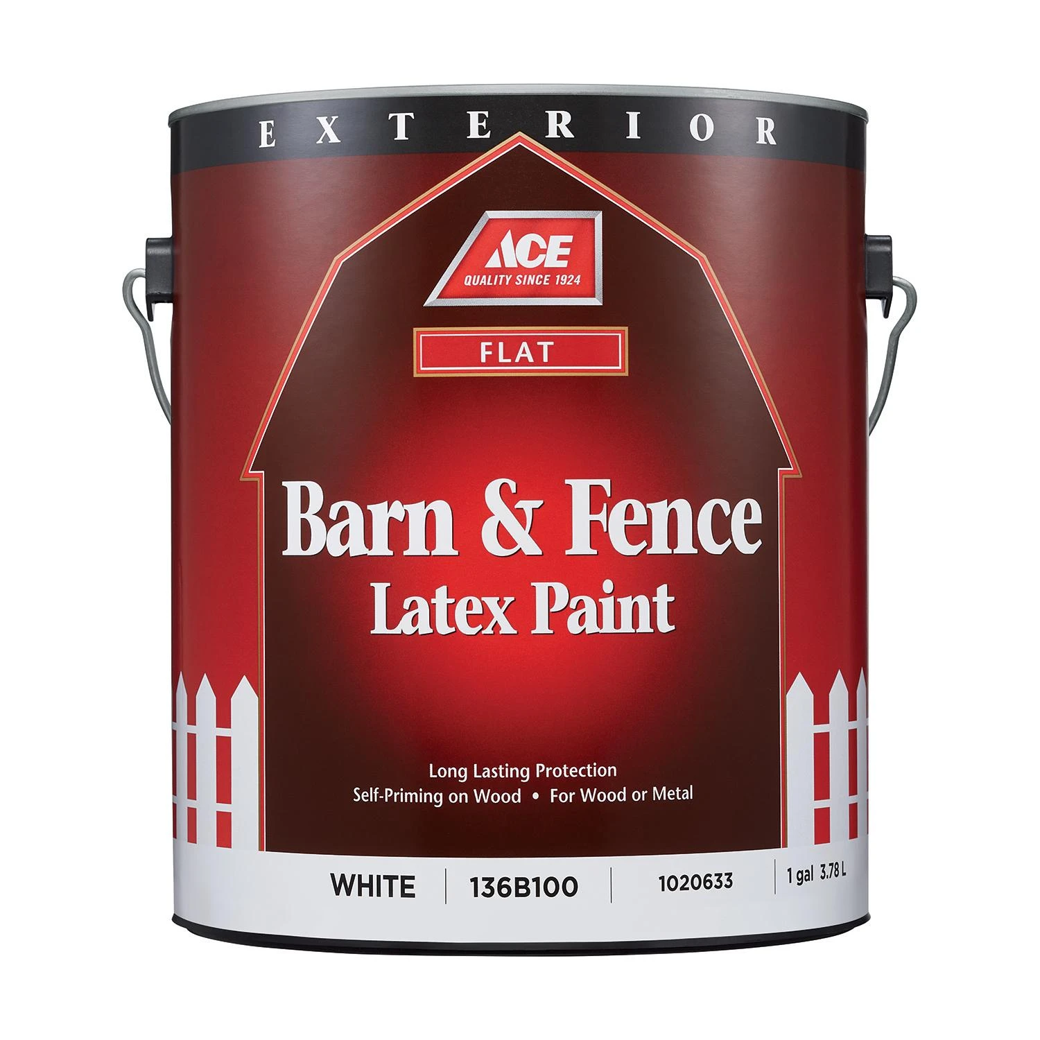 Ace Flat White Barn And Fence Paint Exterior 1 Gallon