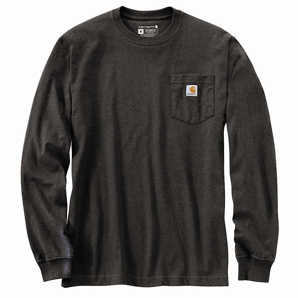 Carhartt Men's Relaxed Fit Heavyweight Long Sleeve Pocket T-shirt - Xl Regular - Carbon Heather