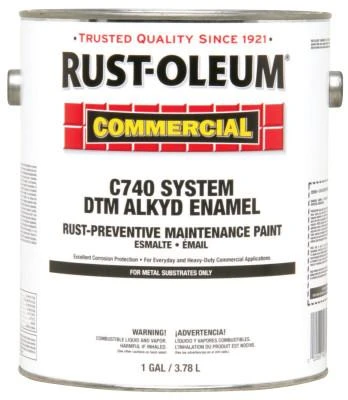 Rust-oleum 255553 1 Gallon 400 Voc Dtm Alkyd Flat Black Paint
