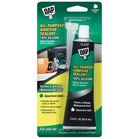 Dap All-purpose Adhesive Sealant 100% Silicone 2.8-ounce Tube