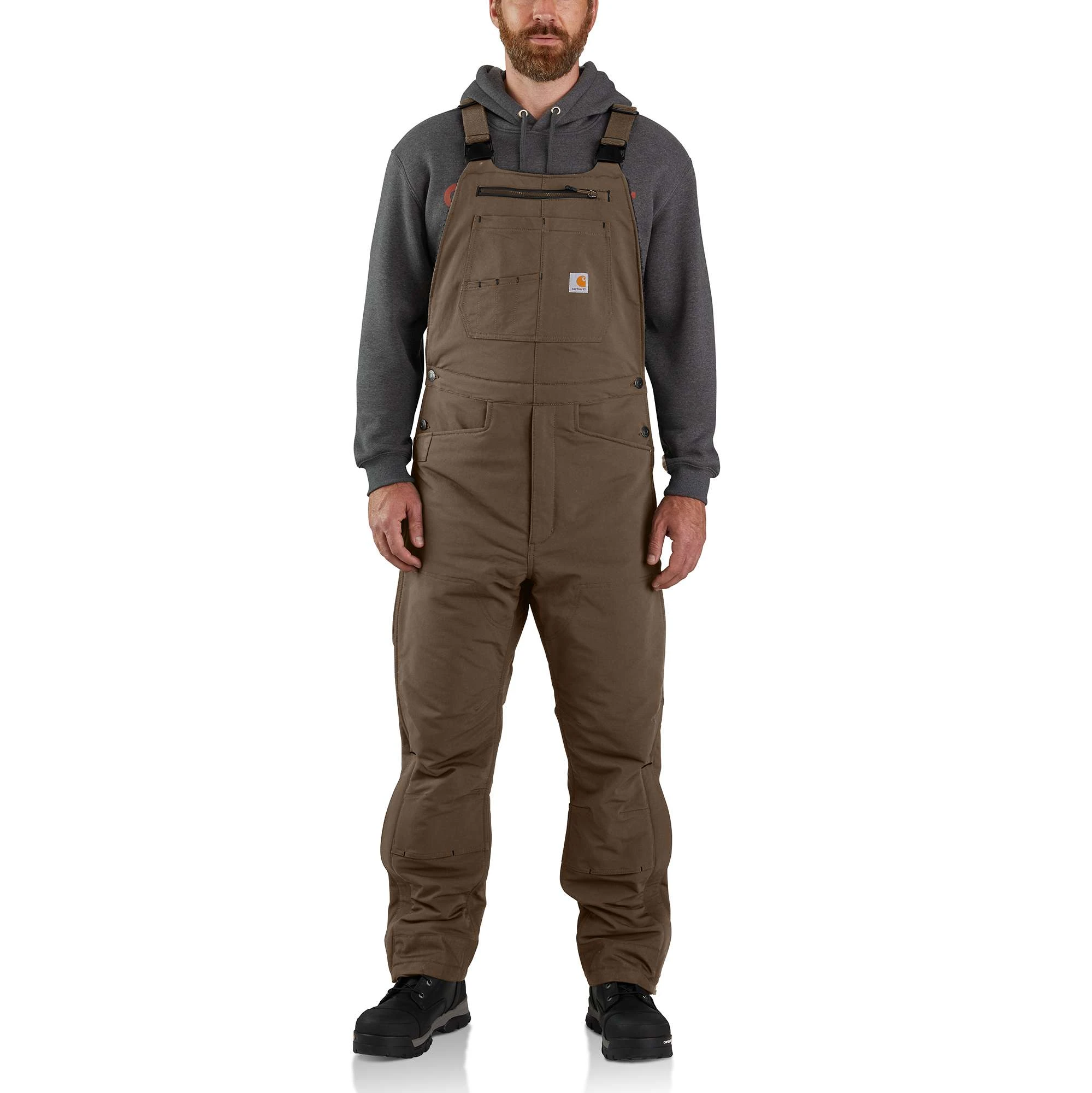 Carhartt Men's Super Dux Relaxed Fit Insulated Bib Overall, Size M, Coffee Color