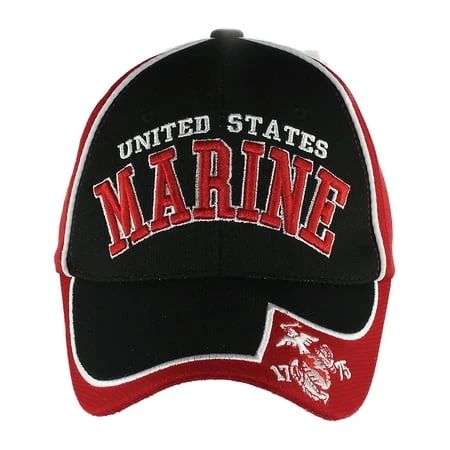 Us Marines Two Tone Performance Cap - Smooth Fabric, One Size Fits Most