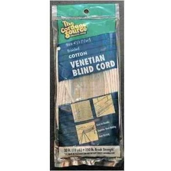Multi-purpose Braided Cotton Cord 9/64" X 48 Ft. - Packaged 65 P-wa