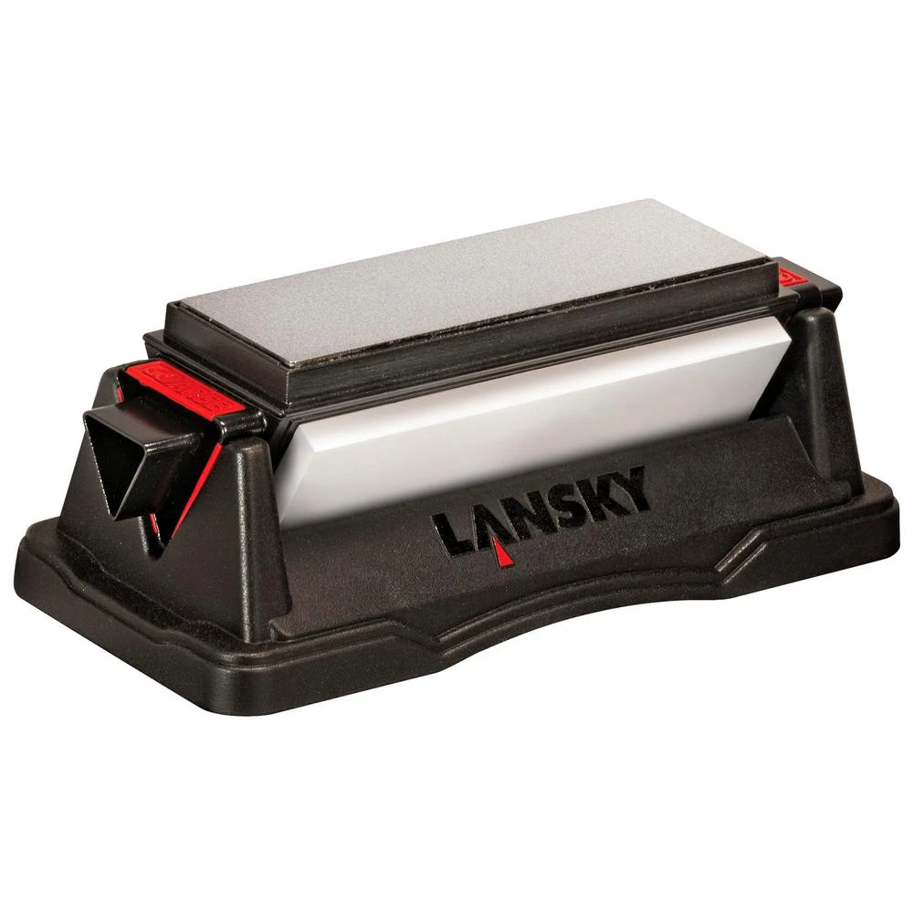 Lansky Tri-stone Bench Stone Model Bs-tr100 With Three 6" X 2" Sharpening Surfaces