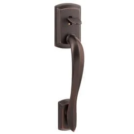 Kwikset Avalon Venetian Bronze Entry Door Handleset With Tustin Lever, 4.22 In Length