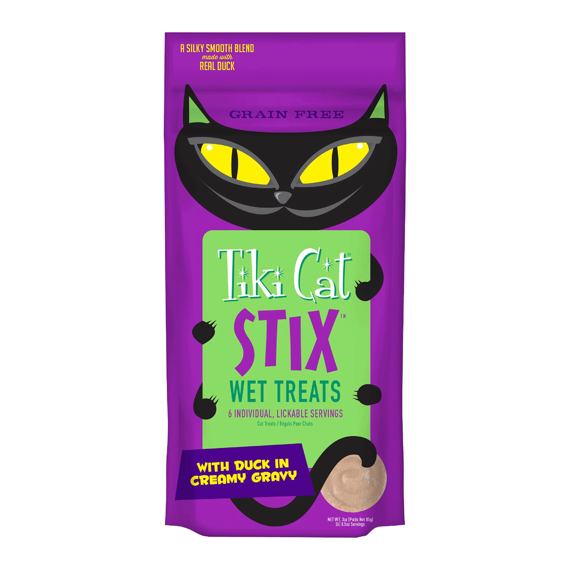 Tiki Cat Stix Duck Wet Treat In Lickable Tube For Cats, 3 Ounces