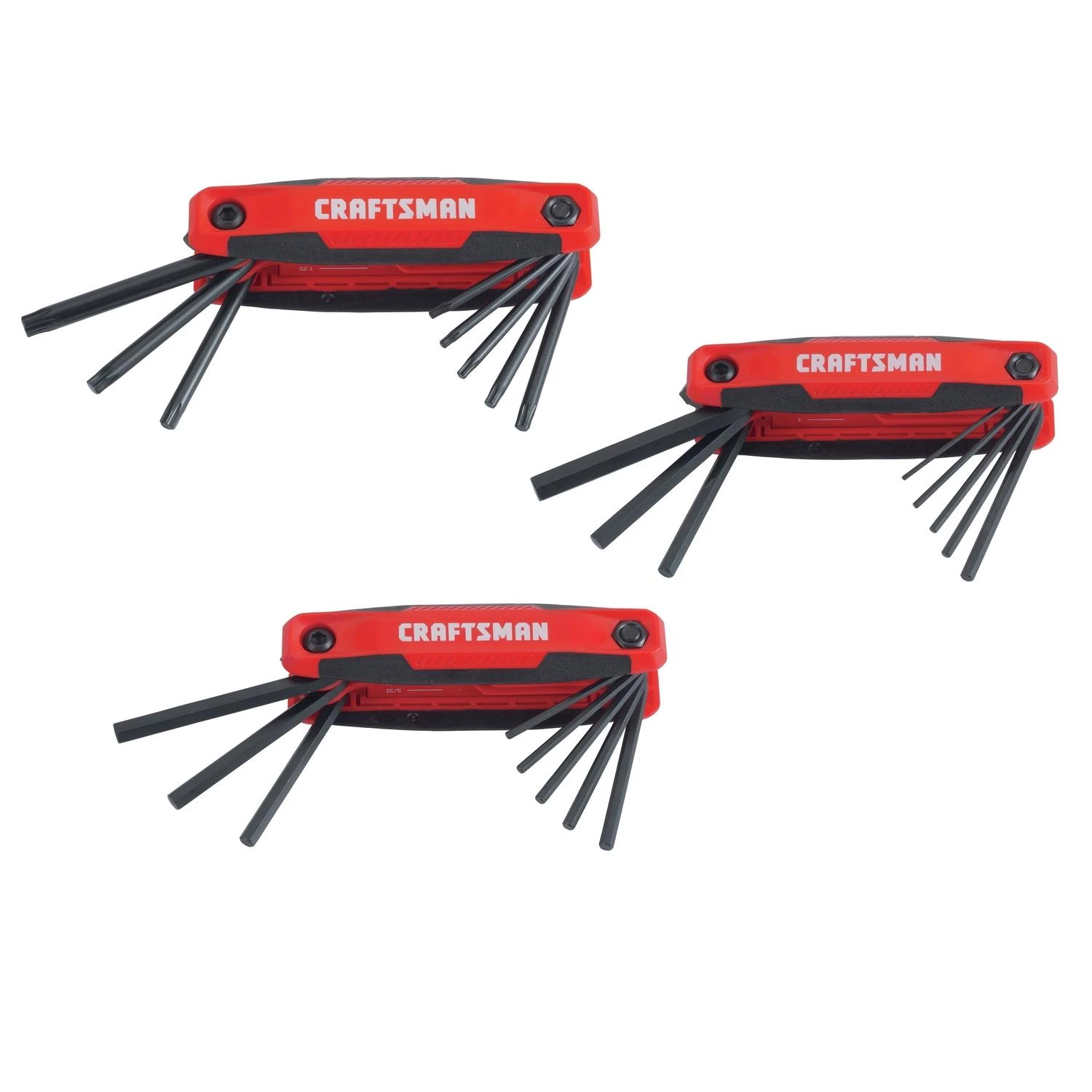 Craftsman 25-key Metric And Sae Fold-up Hex Key Set With Durable Handle