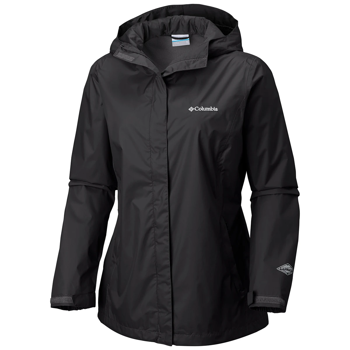 Columbia Women's Arcadia Ii Packable Rain Jacket - Small - Black And Grey