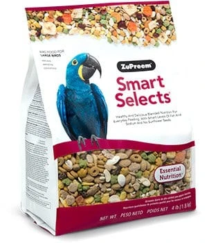 Zupreem Smart Selects Macaw Bird Food, 4 Lb Bag