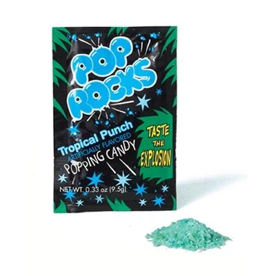 Pop Rocks Tropical Fruit Punch Popping Candy, 0.33 Oz Pouch, 36 Pouches/box