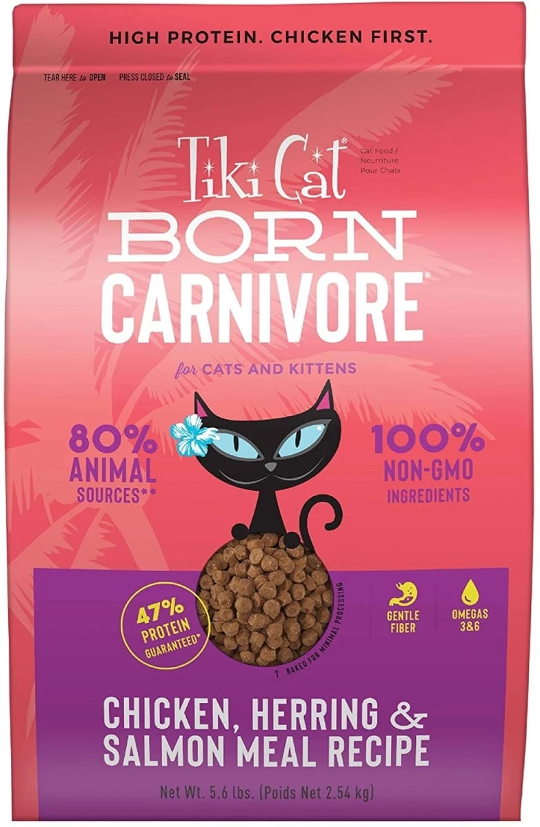 Tiki Cat Born Carnivore Chicken & Herring Dry Food, 5.6 Pounds