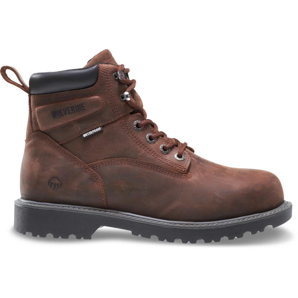 Wolverine Men's Floorhand 10m Dark Brown Waterproof Steel Toe 6" Work Boot