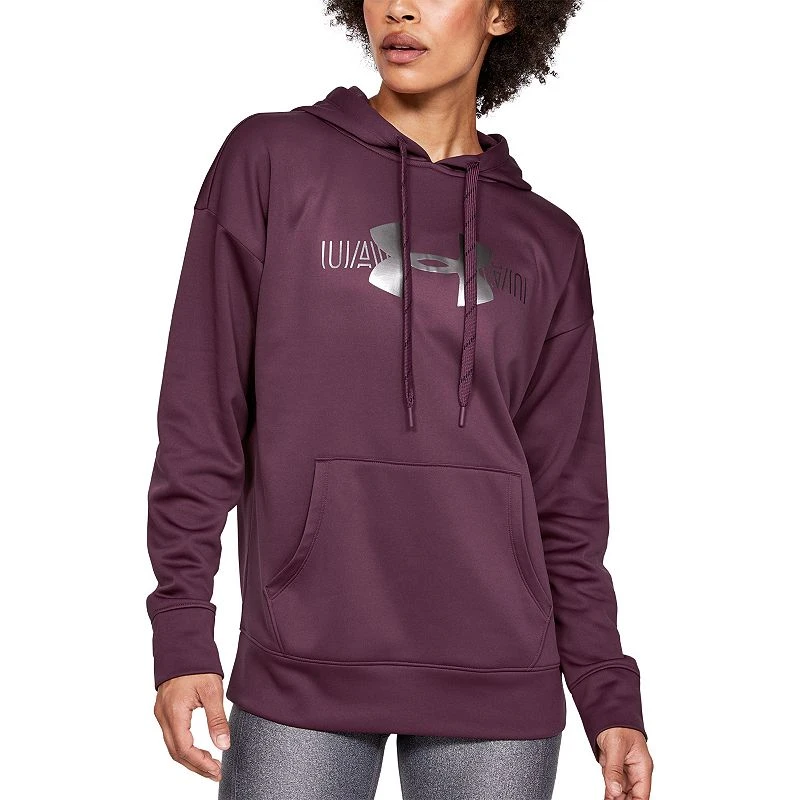 Women's Under Armour Fleece Graphic Hoodie, Size Large, Color Purple