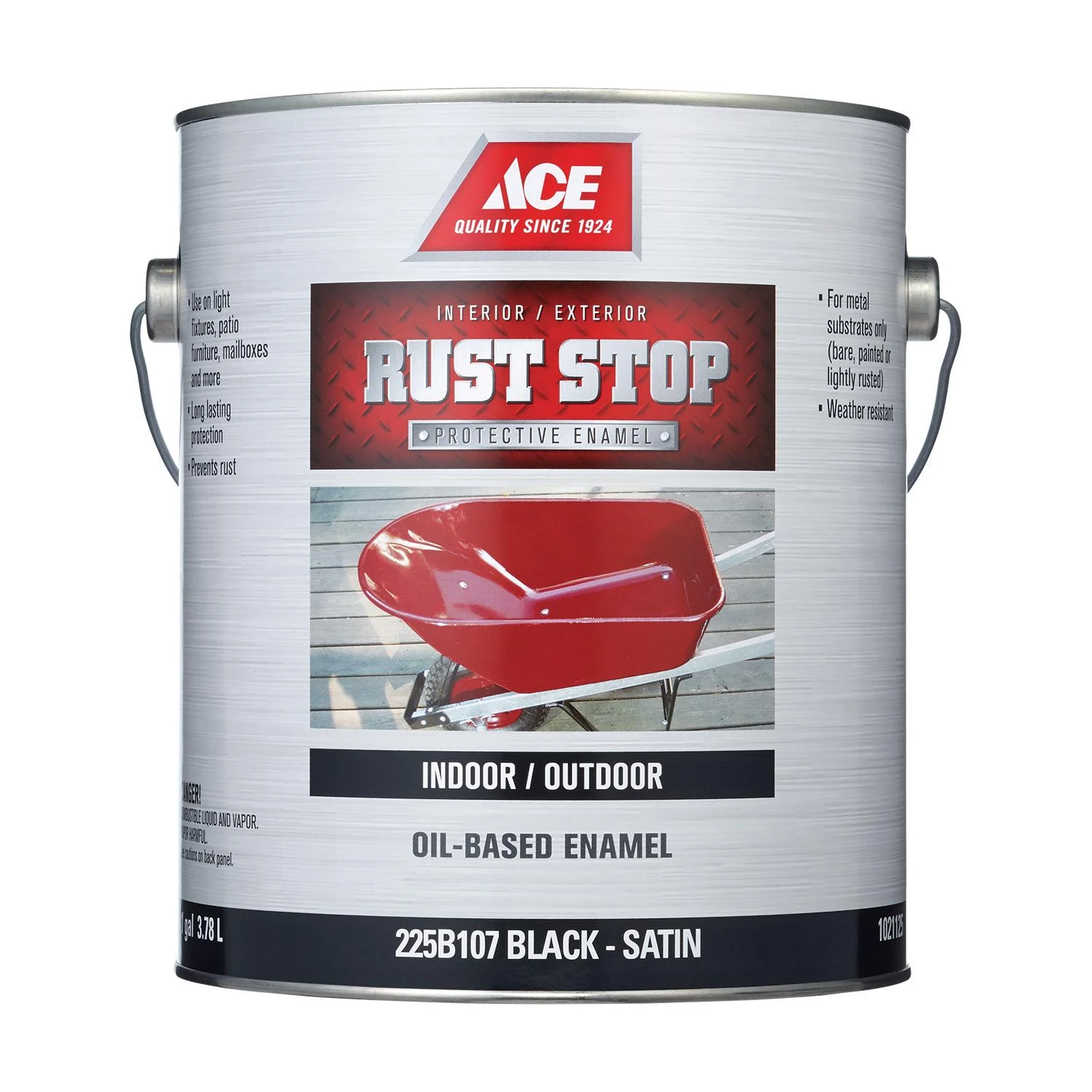 Ace Rust Stop Indoor/outdoor Satin Black Oil-based Enamel Rust Preventative Paint 1 Gallon