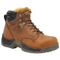 Men's Carolina 6" Waterproof Broad Toe Work Boots, Copper, Size 9.5ee