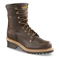 Carolina Men's 8" Plain Toe Logger Work Boots, Model 821, Briar Color