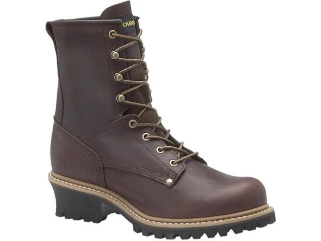 Men's Carolina 8" Plain Toe Logger Steel Toe 1821 Boot Size 12
