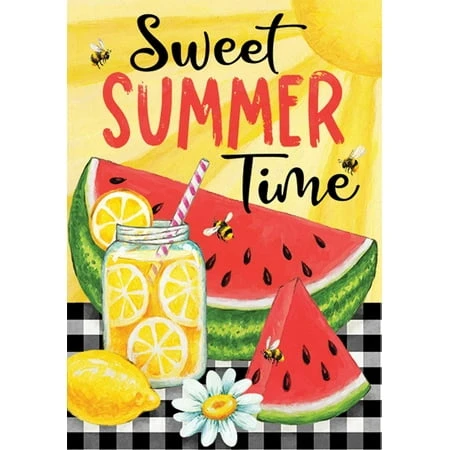 Custom Decor Sweet Summertime Garden Flag 12 X 18 Inches Double Sided Printed In Usa