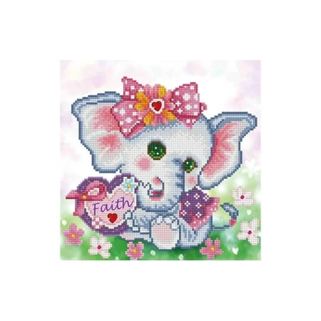 Diamond Dotz Intermediate Faith Craft Kit With Colorful Dotting Tools And Canvas