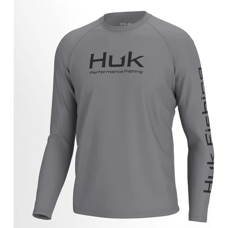 Huk Men's Vented Pursuit Long Sleeve Fishing Shirt 30 Upf Night Owl Size 2x Large