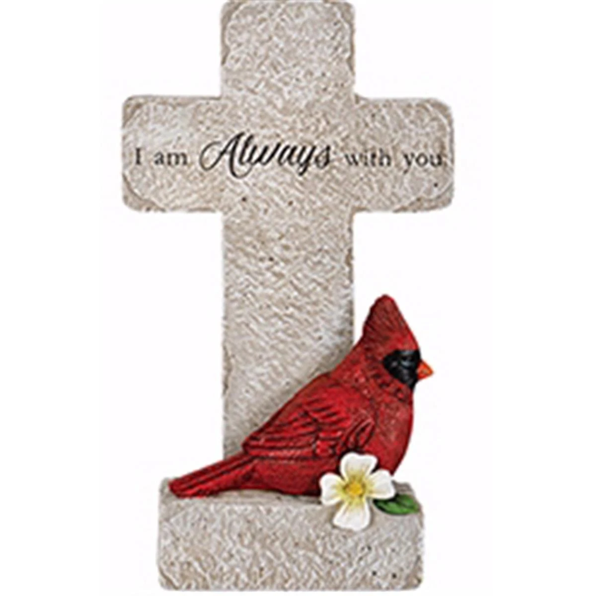 12.25 Inch Cardinal Memorial With You Pedestal Cross Model 140338