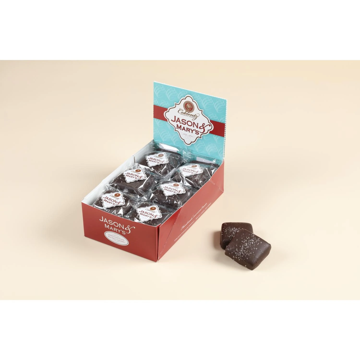 Coblentz Chocolate Jason & Mary's Milk Caramel With Sea Salt Chocolate Candies 2.5 Oz
