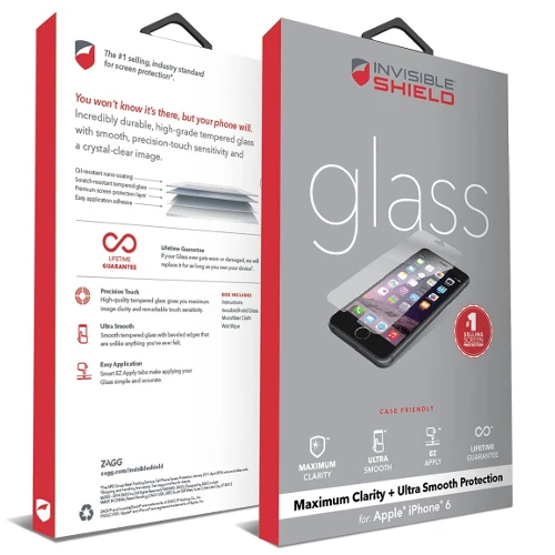 Zagg Invisibleshield Glass Screen Protector For Apple Iphone 6 - Case Friendly
