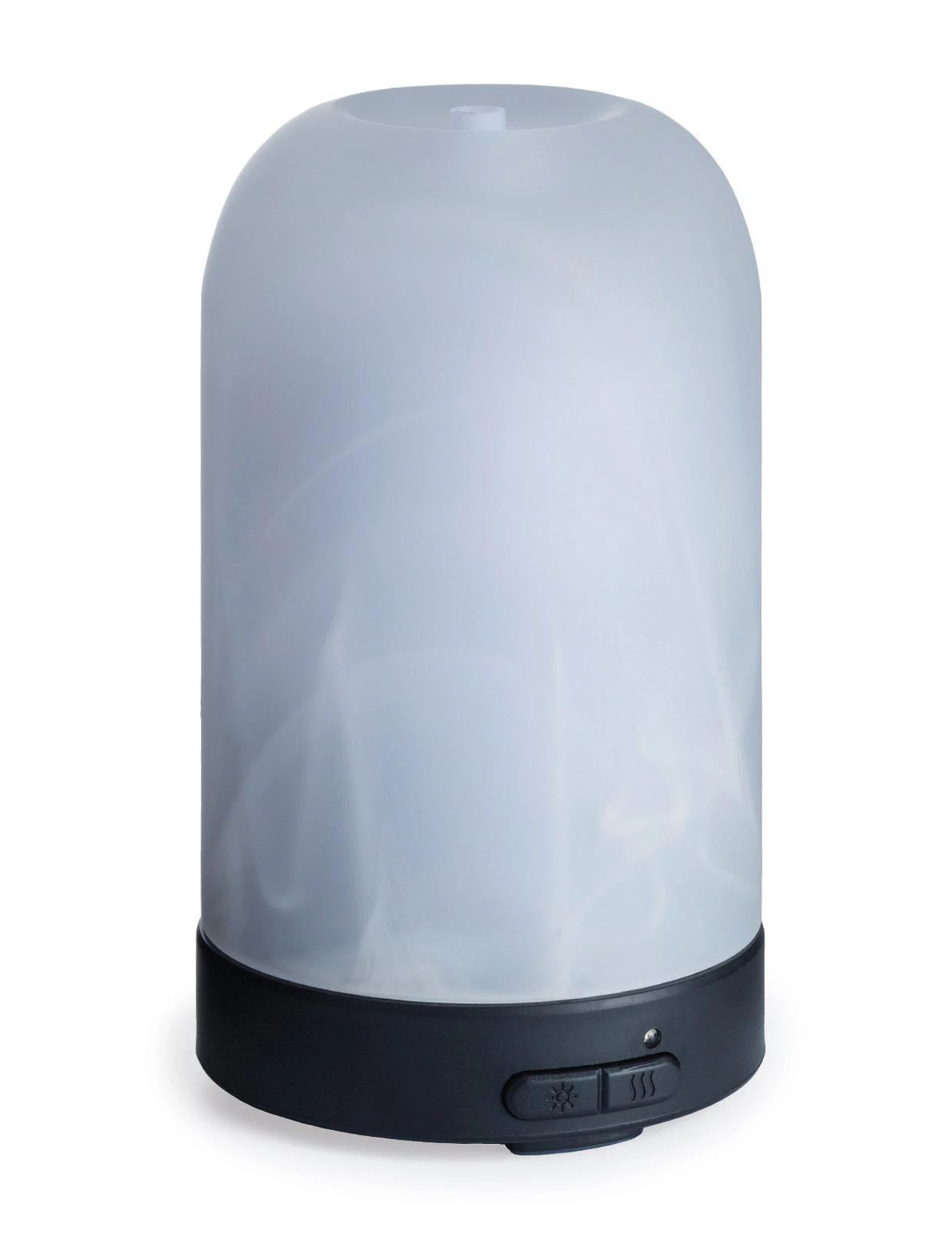 Airome Frosted Glass Ultrasonic Essential Oil Diffuser, 6.25" X 3.75", White