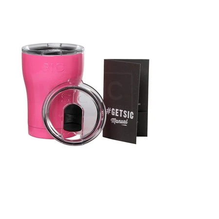 Seriously Ice Cold Sic 12 Ounce Hot Pink Insulated Tumbler With Lid