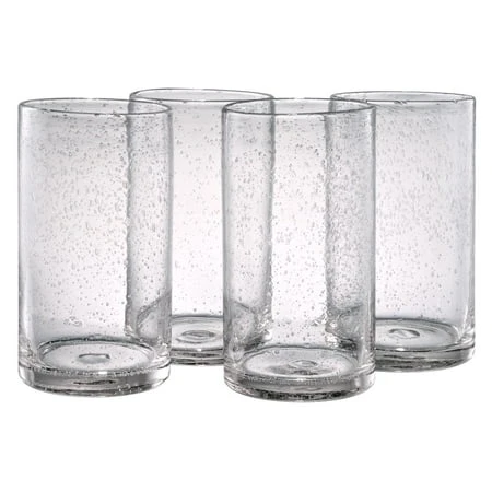 Artland Iris Highball Glass Set Of 4, 17-ounce Clear Drinking Glasses