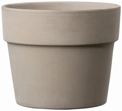 Perfetto Graphite Gray Clay Planter Pot, 4.53 Inches Diameter by 3.62 Inches Height