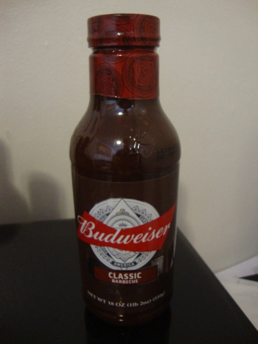 Budweiser Classic Barbecue Sauce 18 Ounce Bottle, Set Of 6