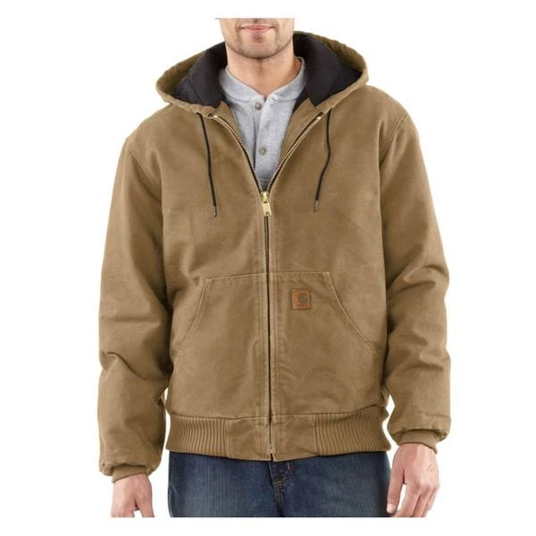 Carhartt Men's Quilted Flannel-lined Sandstone Active Jacket - Frontier Brown - Medium