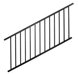6' X 36" Westbury Tuscany C10 Black Aluminum Stair Rail Kit With Standard Mounts