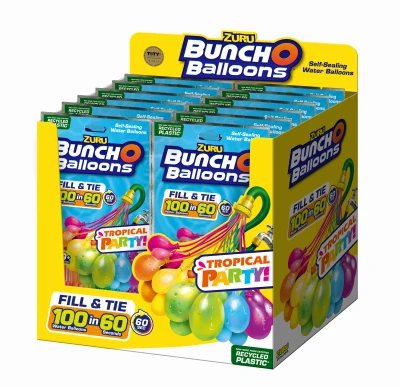 Water Balloons, Tropical Colors, Self Sealing, 100-Pk.