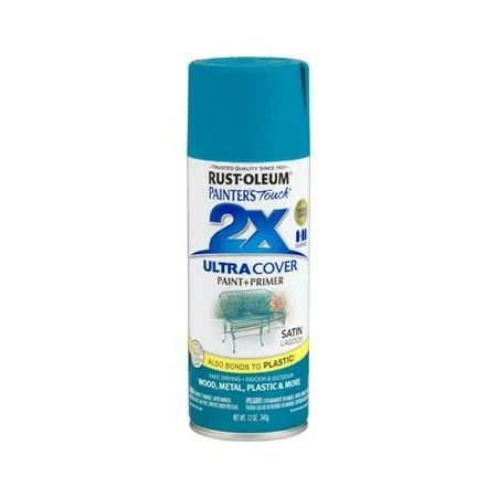 Rust-oleum Painter's Touch 2x Ultra Cover 12 Oz. Satin Spray Paint, Lagoon Color