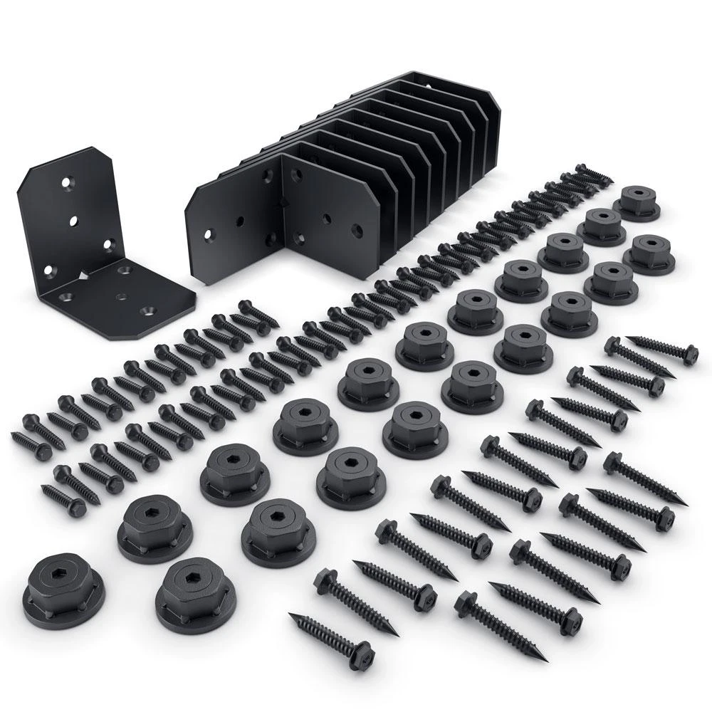 Ironwood 2.95 in. x 3.68 in. Black Galvanized Steel Rafter Connector (10 Per Box)