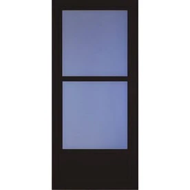 Larson Tradewinds Black Mid-view Aluminum Storm Door With Retractable Screen 32-in X 81-in