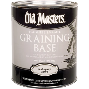 Old Masters 21404 Mahogany Eggshell Enamel Graining Base Paint - 1 Quart