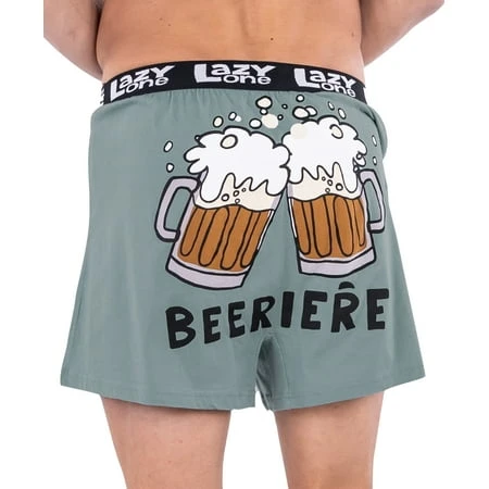 Lazyone Beeriere Funny Boxers For Men - Humorous Underwear Gag Gift