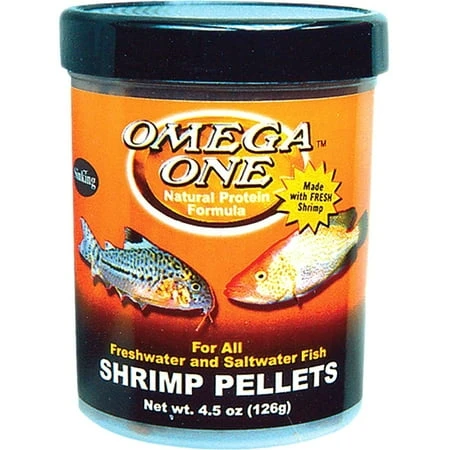 Omega One Shrimp Sinking Pellets, 4.5 Ounce Package