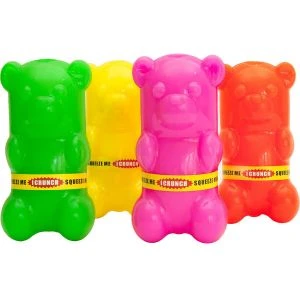 Ruff Dog Gummy Bear Dog Toy - Assorted Colors, 9 Inches, Crunchy And Durable