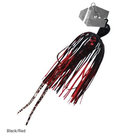 Z-man Cb38-48 Original Chatterbait 3/8 Ounce Black Red Lure With Ez-skirt