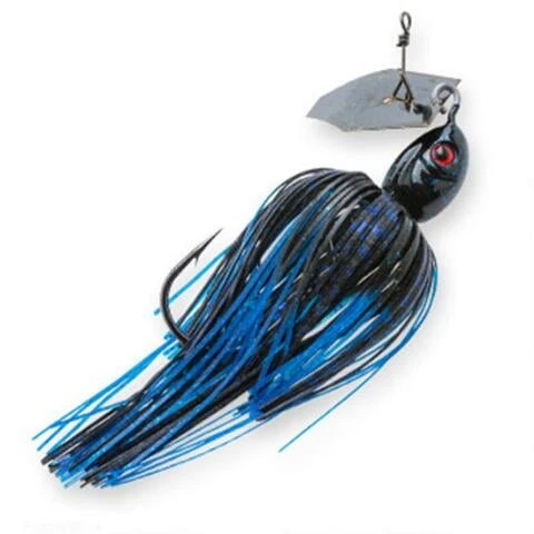 Z-man Project Z Chatterbait Spinnerbaits, Black/blue, 3/8 Ounce, Model Cb-pz38-08